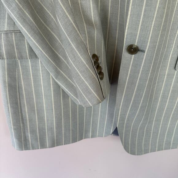 Gray Striped Men's Blazer - Picture 6 of 13
